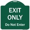 Signmission Exit Only Do Not Enter Heavy-Gauge Aluminum Architectural Sign, 18" H, GW-1818-9845 A-DES-GW-1818-9845 - alternate 1